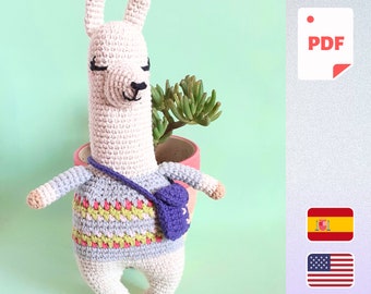 Llama Amigurumi - PDF Pattern - SPA & ENG