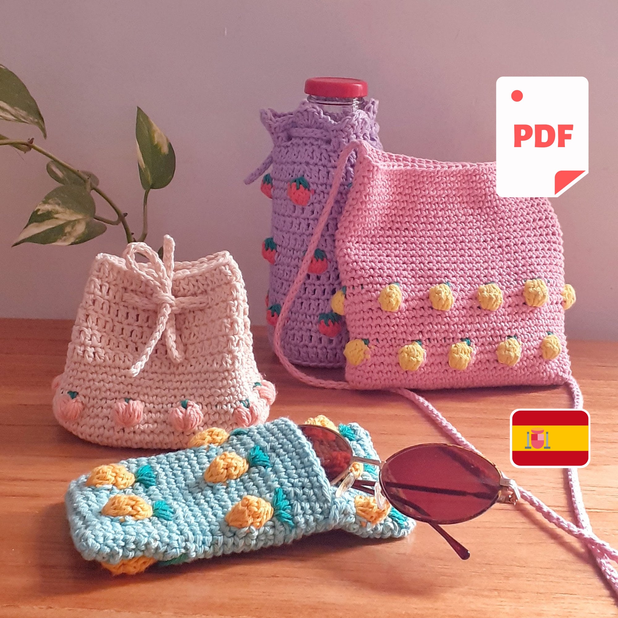 Cartera Mini Bolsita Tejida A Crochet Mini Bolso Crochet Mini - Main Image