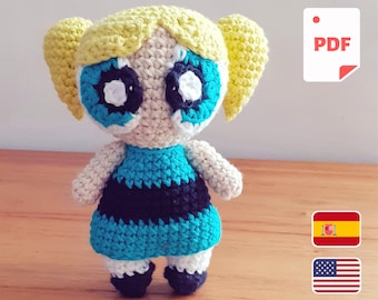 Bubbles Powerpuff Girls - PDF Amigurumi Pattern - ENG & SPA