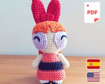 Blossom Powerpuff Girls - PDF Amigurumi Pattern - ENG & SPA