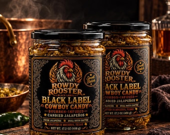 Whiskey Infused Cowboy Candy Jalapenos 2 Jar Bundle