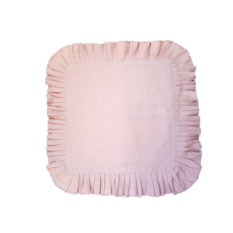 Ruffled pillow case light pink pillow pudra rose bedding Etsy