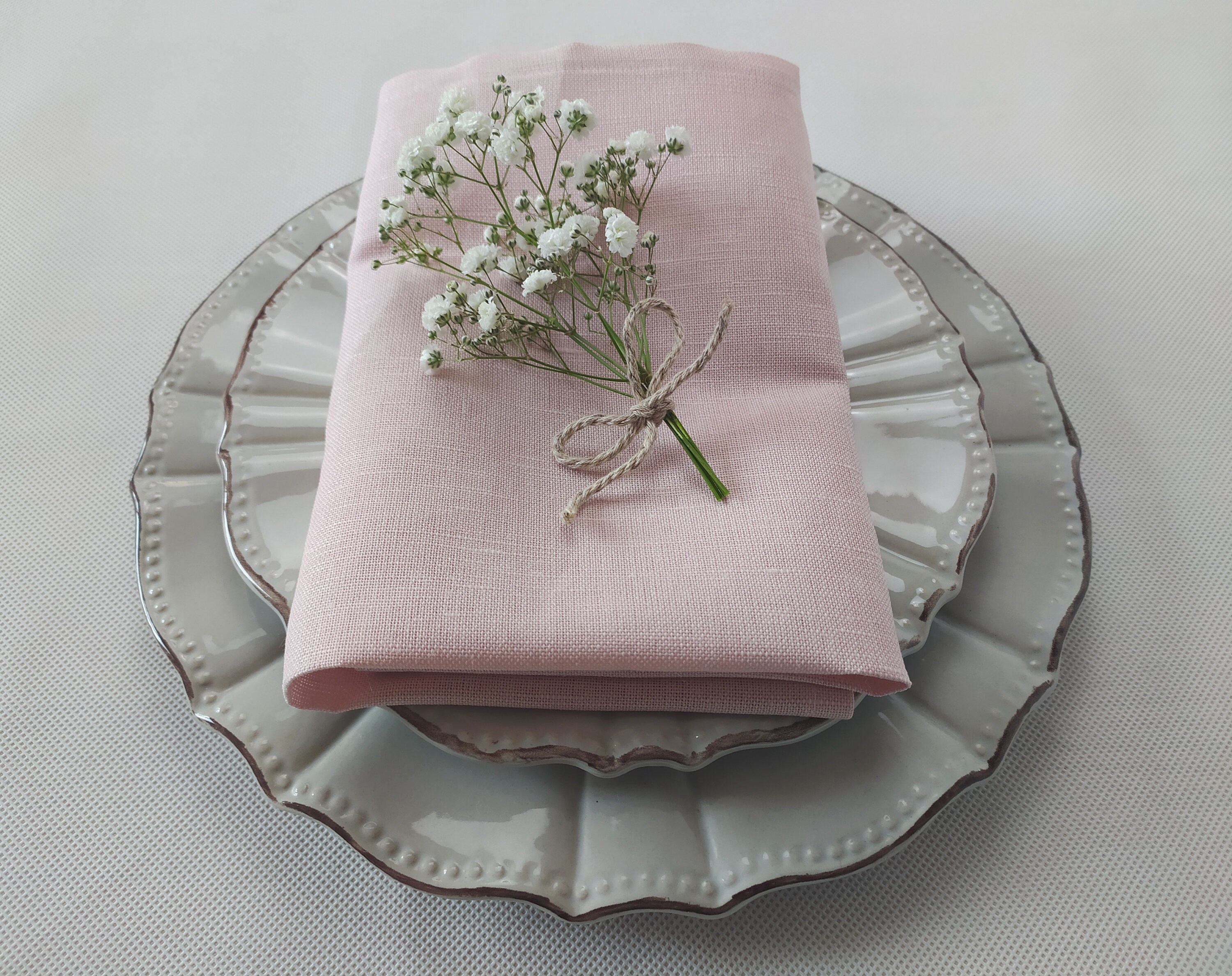 Pale rose napkin dust rose napkins linen napkins set Etsy