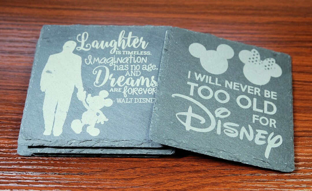 Custom Disney Coasters for Drinks, Unique Gift New Apartment Essentials