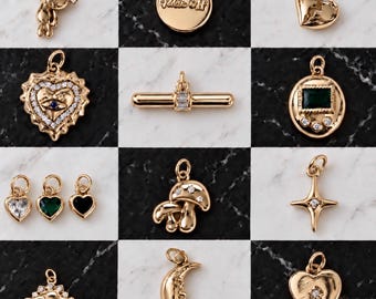 14k Gold Filled Charms | Layering Pendant Charms | Charm Necklace | Charm Jumble