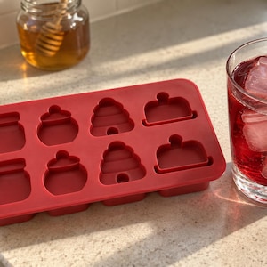 Jam Jar Ice Cube Tray, Silicone Honey Pot Beehive Butter Dish Mould, Pantry Ice Moulds, Foodie Gift