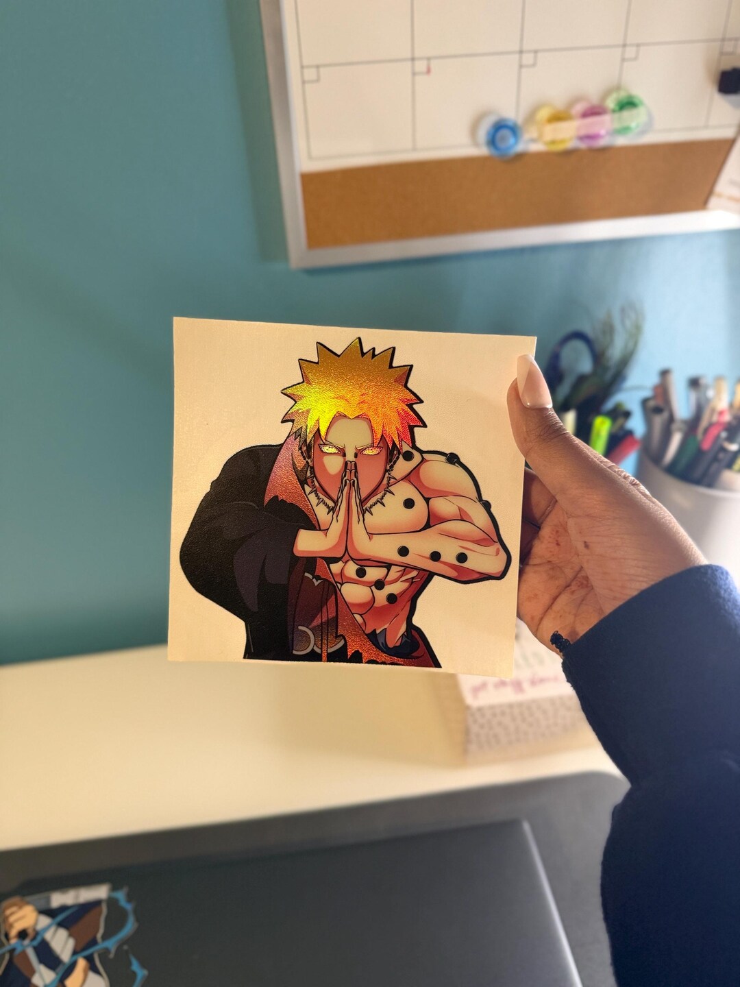 Holographic Anime Sticker - Pain - Anime Motion Decal - Etsy