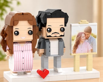 Custom Couple Brick Figure From Photo, Personalized Building Block Keepsake Gift, Personalized Mini Figure, Gift For Mother In Law