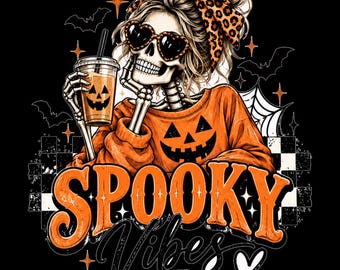 Too Cute to Spook Halloween PNG, Cute Ghost and Pumpkin Accents Shirt Graphic, Digital Download