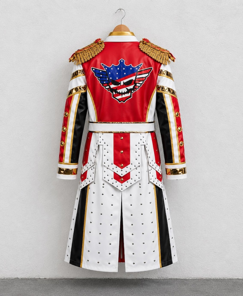 Cody Rhodes American Nightmare Coat, Men’s Wrestling Costume, White Red ...