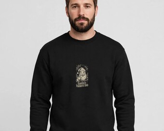 Santa's Favorite Dad Sweatshirt, Funny Christmas Dad Crewneck, Vintage Santa Christmas Gift for Dad, Holiday Crewneck Sweatshirt for Dad