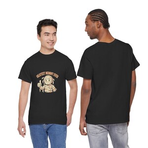 Okayest Mummy Ever Shirt, Funny Dad Halloween Tee, Mummy Dad Pun Father Gift, Spooky Season T-Shirt image 2