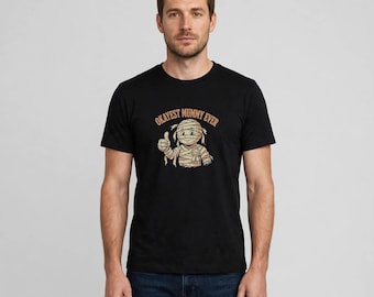 Okayest Mummy Ever Shirt, Funny Dad Halloween Tee, Mummy Dad Pun Father Gift, Spooky Season T-Shirt