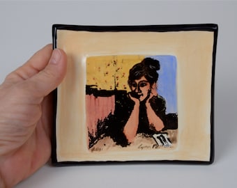 Little Artsy Handmade Plate, Sunday Brunch, A Little Painting