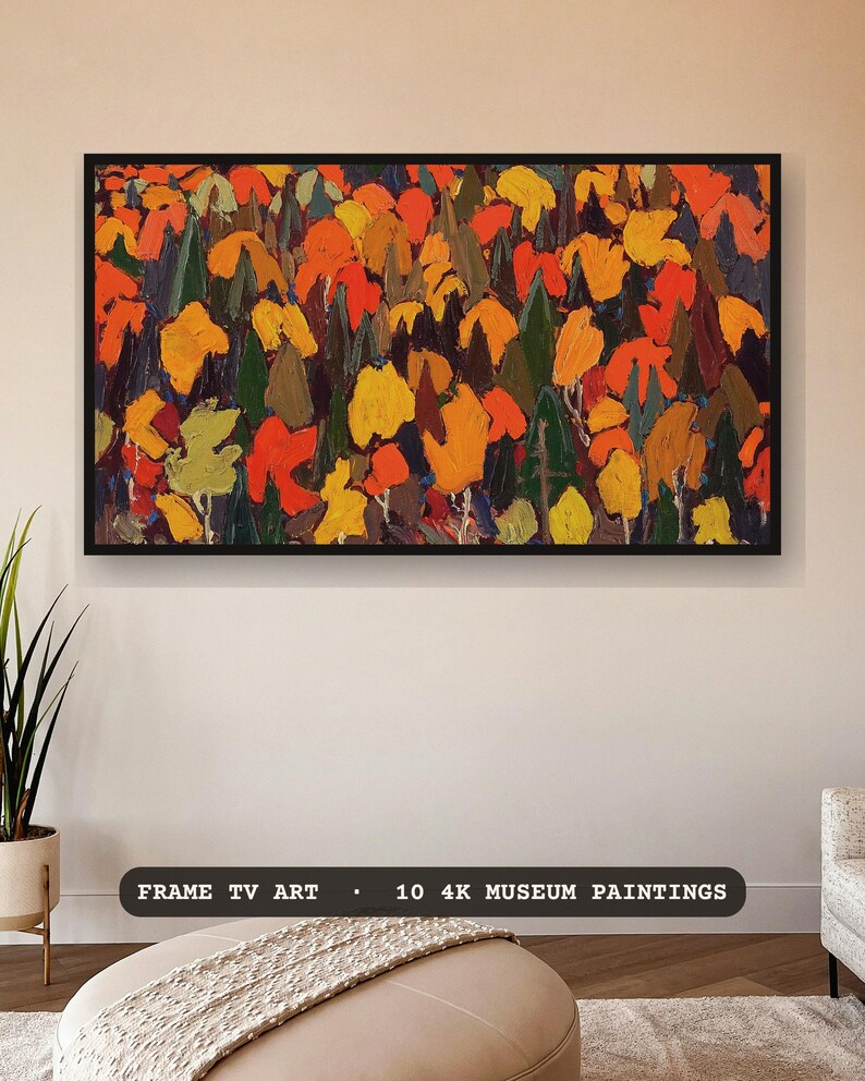 Fall Frame TV Art Set of 10, Vintage Autumn Landscape Paintings, 4K Screensaver