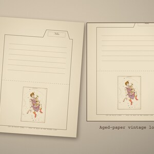 Interactive Trifold Folio Base Kit, 12 Printable Folio Templates, Junk Journal P - photo 4
