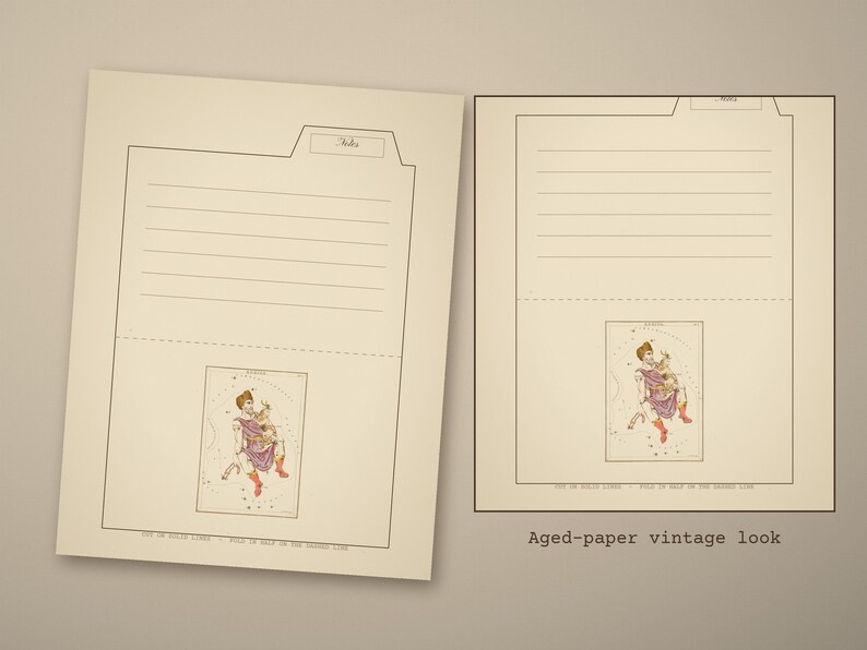 Interactive Trifold Folio Base Kit, 12 Printable Folio Templates, Junk Journal P - photo 4