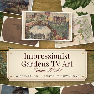 French Impressionist Garden Frame TV Art, 10 4K Monet Floral Paintings, Smart TV - photo 1