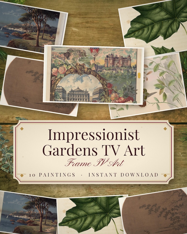French Impressionist Garden Frame TV Art, 10 4K Monet Floral Paintings, Smart TV - photo 1