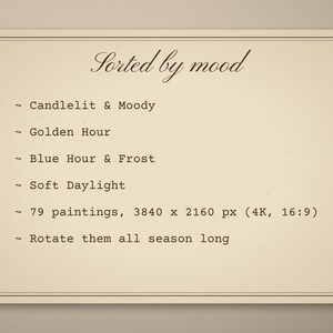 fall frame tv art bundle - photo 8 of the listing: Fall Frame TV Art Bundle 4K, 79 Vintage Oil Paintings, Moody Autumn TV Art