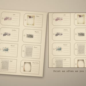 Botanical Wildflower Ephemera Pack, 12 Printable Herbarium Sheets, Pressed Flowe - photo 5