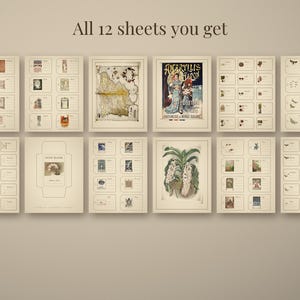 Cottagecore Botanical Ephemera Pack, 12 Dried Flower Herbarium Sheets, Attic Gar - photo 2