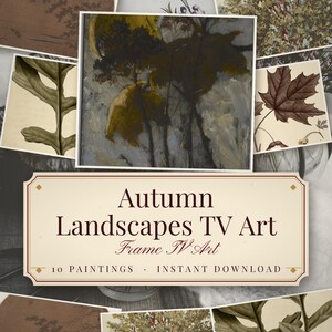 Vintage Autumn Landscape Frame TV Art, 10 4K Fall Oil Paintings, Smart TV Screen - photo 1