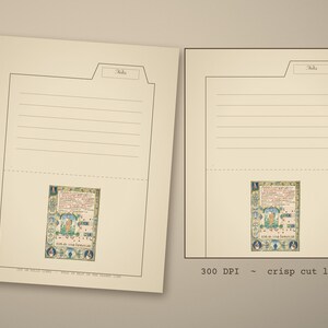 Interactive Trifold Folio Base Kit, 12 Printable Folio Templates, Junk Journal P - photo 3