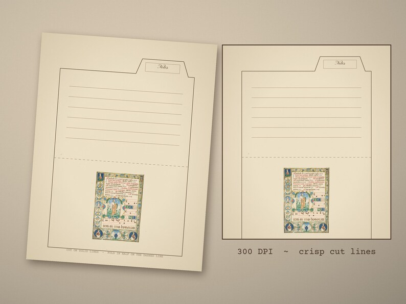 Interactive Trifold Folio Base Kit, 12 Printable Folio Templates, Junk Journal P - photo 3