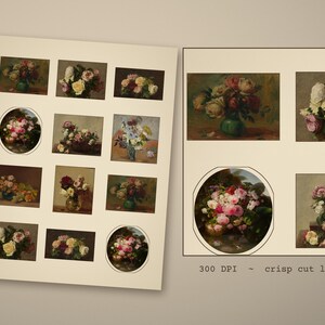 vintage fussy cuts printable - photo 3 of the listing: Vintage Fussy Cuts Printable, 12 Sheets Antique Ephemera Stickers, Junk Journal PDF