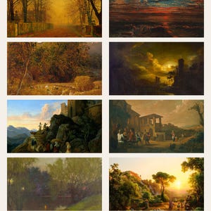 fall frame tv art bundle - photo 2 of the listing: Fall Frame TV Art Bundle 4K, 79 Vintage Oil Paintings, Moody Autumn TV Art