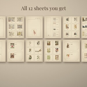 Interactive Trifold Folio Base Kit, 12 Printable Folio Templates, Junk Journal P - photo 2