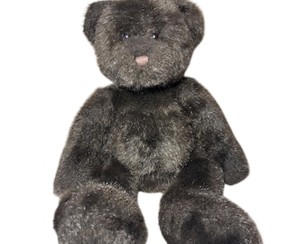 15" Dark Brown Teddy Bear Plush Soft Floppy Hand Embroidered brown Nose 1990