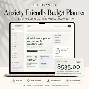 HTML Finance Dashboard Template, Budget Planner, Expense Tracker (Digital Download)