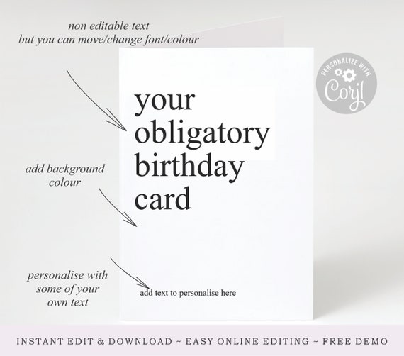 Funny Birthday Card Printable for Friend/him/her Editable - Etsy Funny Birthday Card Printable for Friend/him/her Editable - Etsy