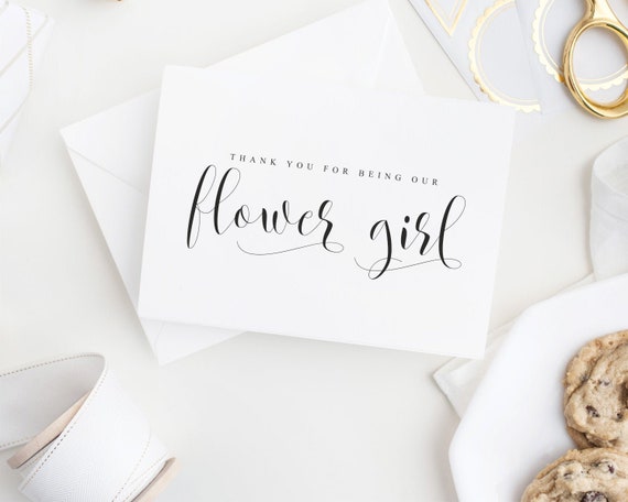 thank you for being our flower girl