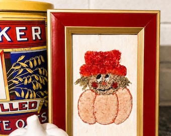 Framed Scarecrow Art: Spices and Herbs