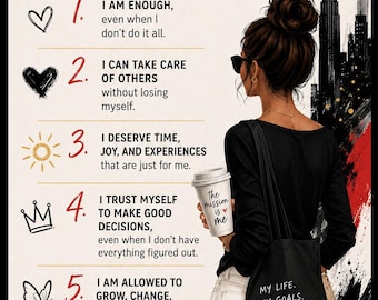 Personalized Daily Affirmation Printable, Custom Confidence Gift (Digital File)
