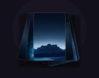 Cool Blue Sleep Lockscreen Wallpaper Pack | Calm Blue Sleepmaxxing Phone Backgrounds