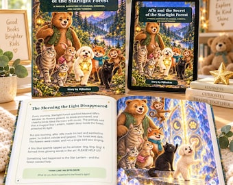 Affe and the Secret of the Starlight Forest | English & Swedish Kids Storybook Bundle | Printable PDF