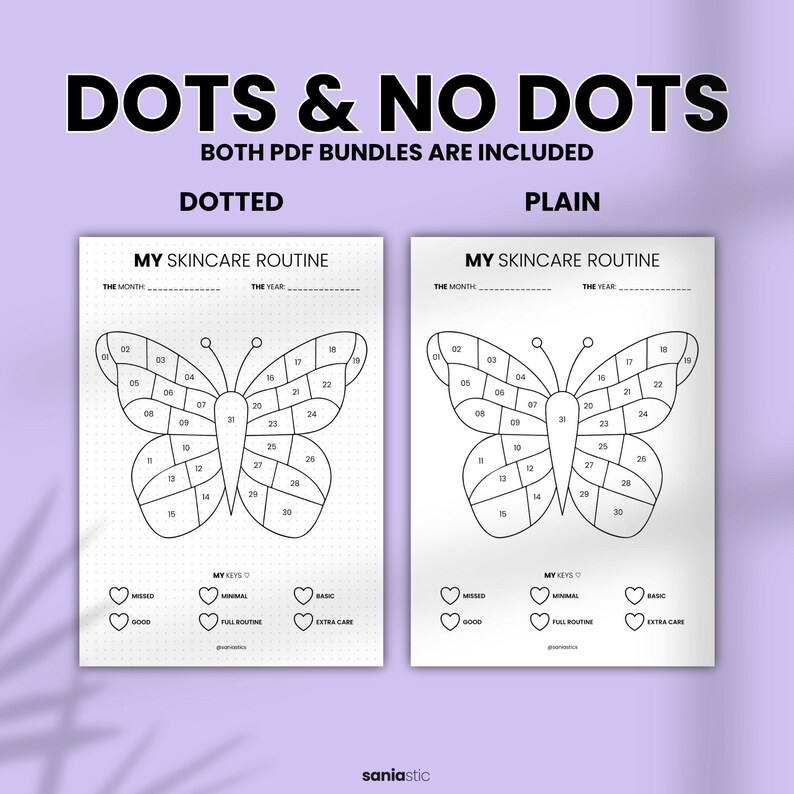 Skincare Routine Tracker Printable Daily AM PM Beauty Habit Morning ...