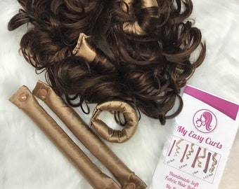 1 inch Caramel Silk Hair rollers