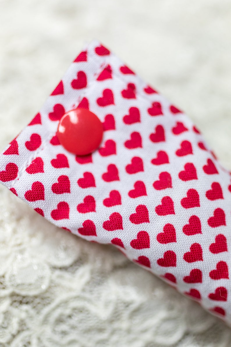 Red and White Hearts Hair Rollers, Hair Curlers, Hair Accessories, soft curlers image 3