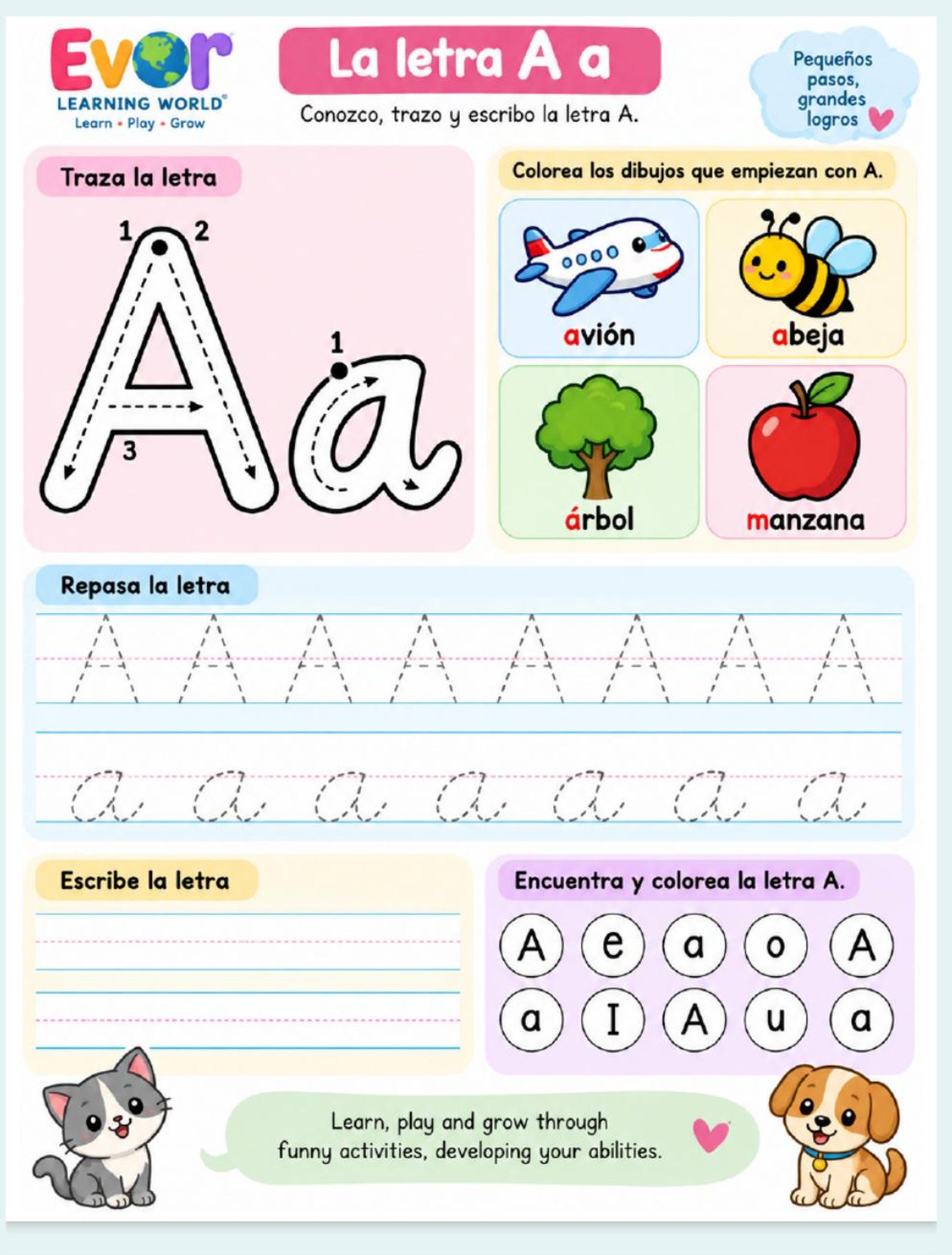 Vowel Worksheets A E I O U | Tracing and Writing | Preschool ...