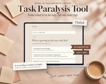ADHD Executive Function Tool | Task Paralysis & Procrastination Help to Start Tasks
