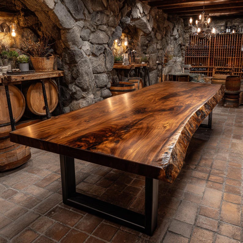 Dining Table, Wooden Table, Wood Table, Rustic Wood Dining Table, Solid ...