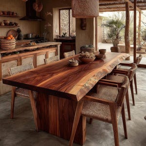 Wood Table, Wooden Table, Dining Table, Walnut Hardwood Table, Handmade Custom Furniture