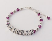 Personalized Baby Bracelet Baby Name Bracelet Birthstone Children 39 s Jewelry Baby Girl Custom Baby Jewelry Toddler Name Girl Bracelet