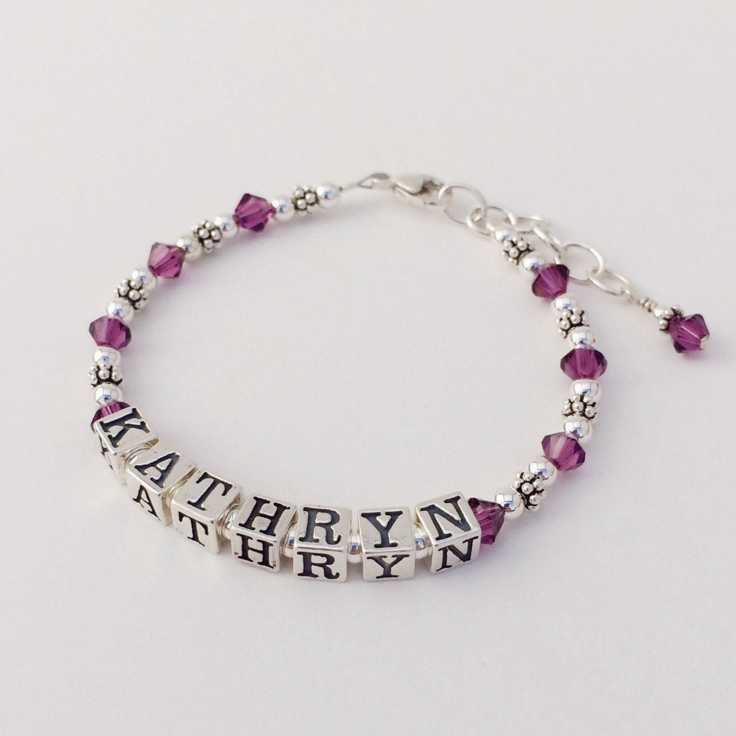 Personalized Baby Bracelet Baby Name Bracelet Birthstone Etsy