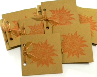 SUNFLOWER GIFT TAGS / Sunflower Gift Cards / Handmade Gift Cards / Sunflower Cards